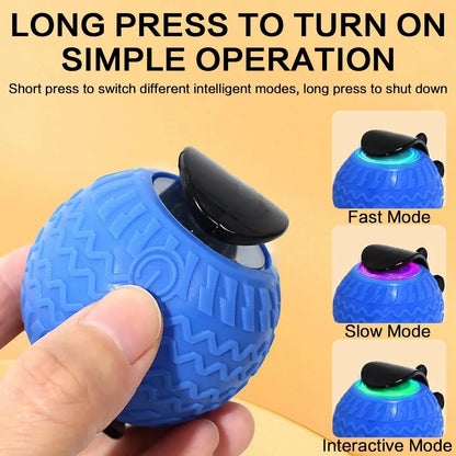 Automatic Rotating Smart Cat Teasing Ball LED Interactive Obstacle Avoidance Electric Pet Play Toy