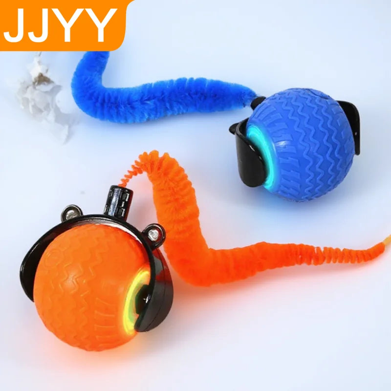 Automatic Rotating Smart Cat Teasing Ball LED Interactive Obstacle Avoidance Electric Pet Play Toy