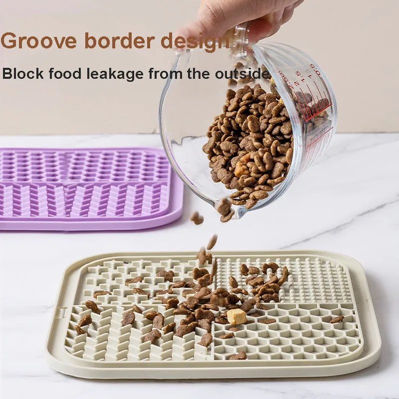 Cat Slow Feeding Licking Pad Pet Meal Pad Silicone Tape Suction Cup Pet Slow Feeding Pad Advanced Licking Board Feeding