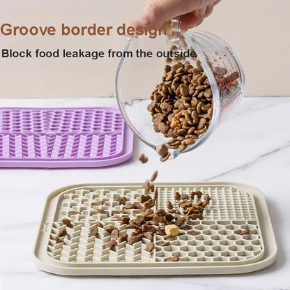 Cat Slow Feeding Licking Pad Pet Meal Pad Silicone Tape Suction Cup Pet Slow Feeding Pad Advanced Licking Board Feeding