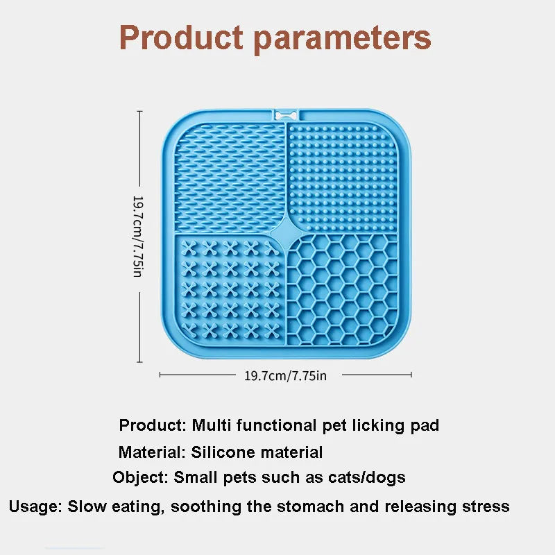 Cat Slow Feeding Licking Pad Pet Meal Pad Silicone Tape Suction Cup Pet Slow Feeding Pad Advanced Licking Board Feeding