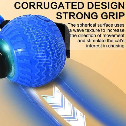Automatic Rotating Smart Cat Teasing Ball LED Interactive Obstacle Avoidance Electric Pet Play Toy
