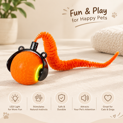 Pelota Interactiva Automática Inteligente con LED para Gatos