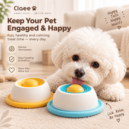 Claoe TreatTumble- Slow pet feeder bow